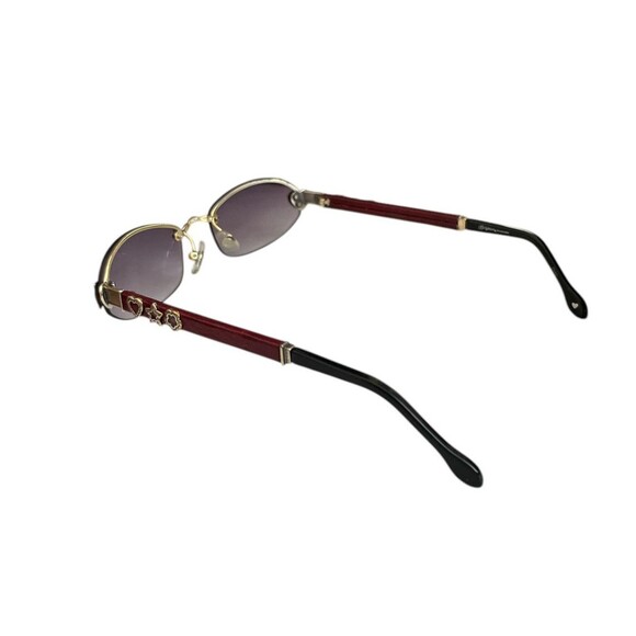 Brighton Misty Handmade  Women's Sunglasses Red/Black/Silver Leather Frames Only - Picture 5 of 9
